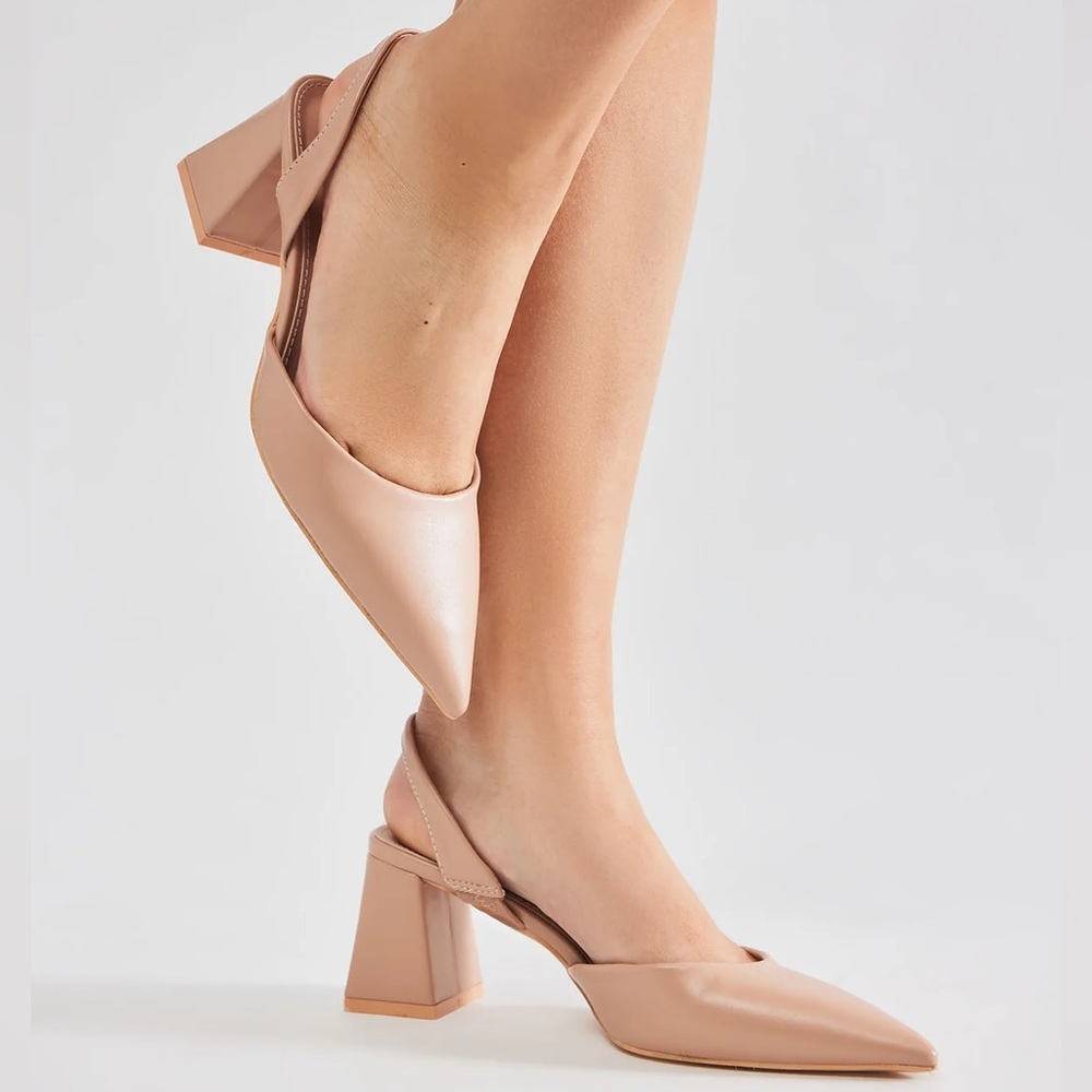 Fashion Nova Nude Block Heels